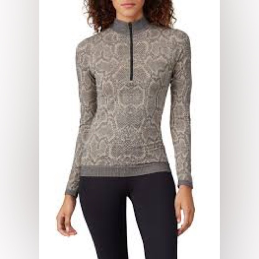 Varley Gray Snake Print Sweatshirt